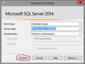In MSSMS, connect to the server instance