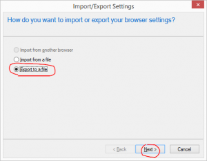 Choose Export
