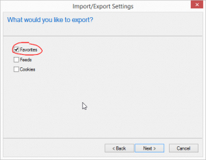 Export Favorites