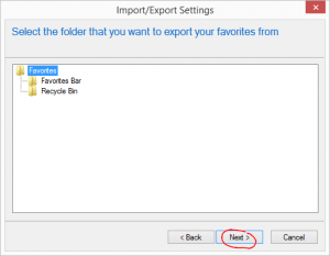 From Your Top-Level Favorites Folder