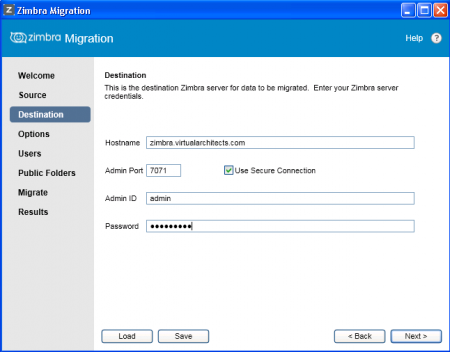Zimbra Migration Wizard #1