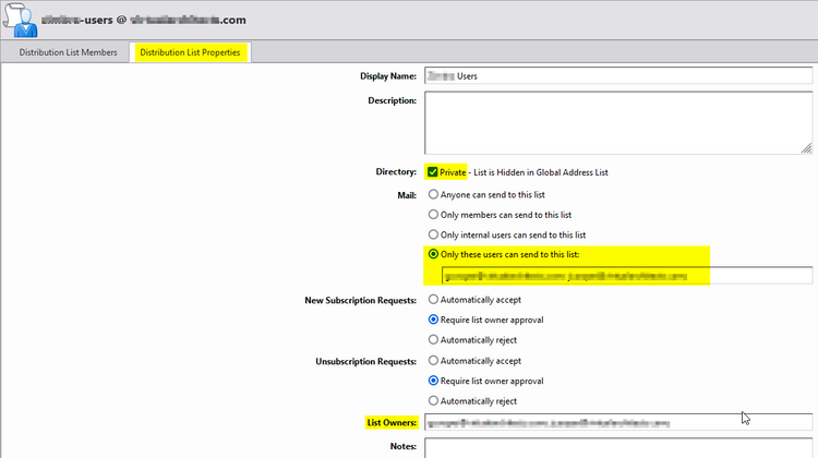 Limit Who Can Send to a DL Using ZWC