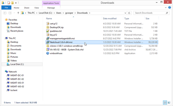 Installer Downloaded
