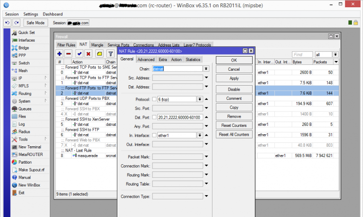 Mikrotik Port Forwarding