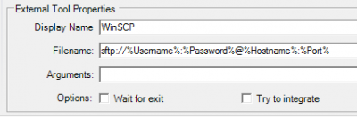 WinSCP Integration