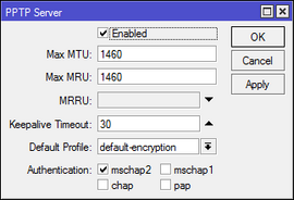 Enable PPTP Server