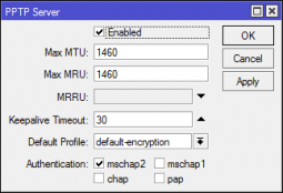 Enable PPTP Server