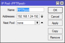 PPTP IP Address Pool
