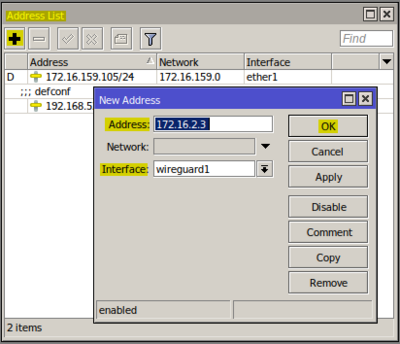 Add IP Address to WireGuard Interface