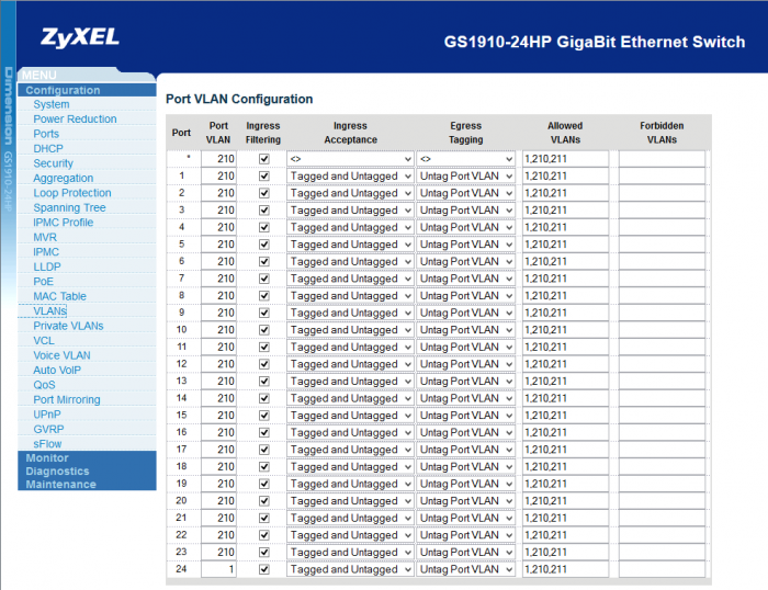 Client VLAN Example