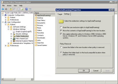 Using Group Policy Editor - Settings Tab