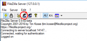 FileZilla Server Interface