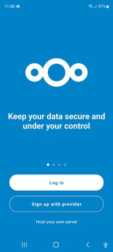 Nextcloud Android Client First Run