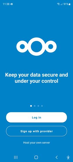 Nextcloud Android Client First Run