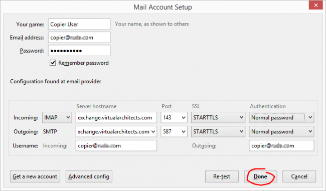 Manual Account Configuration