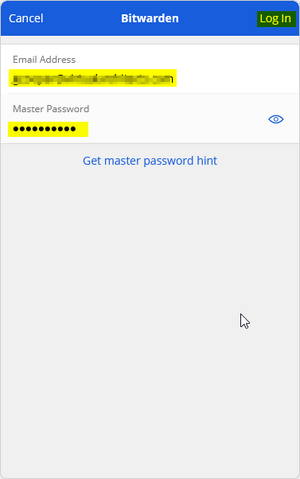 Finally, Log In With Your Bitwarden Credentials