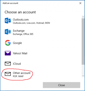 Select Other Account (IMAP)