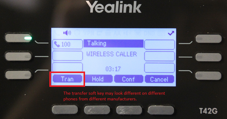 Yealink Transfer Soft Key