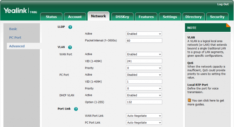 VLAN Settings