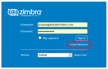 Forgot Password Link