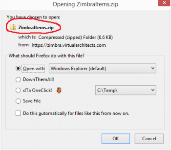 Store the Zip File Where You Want